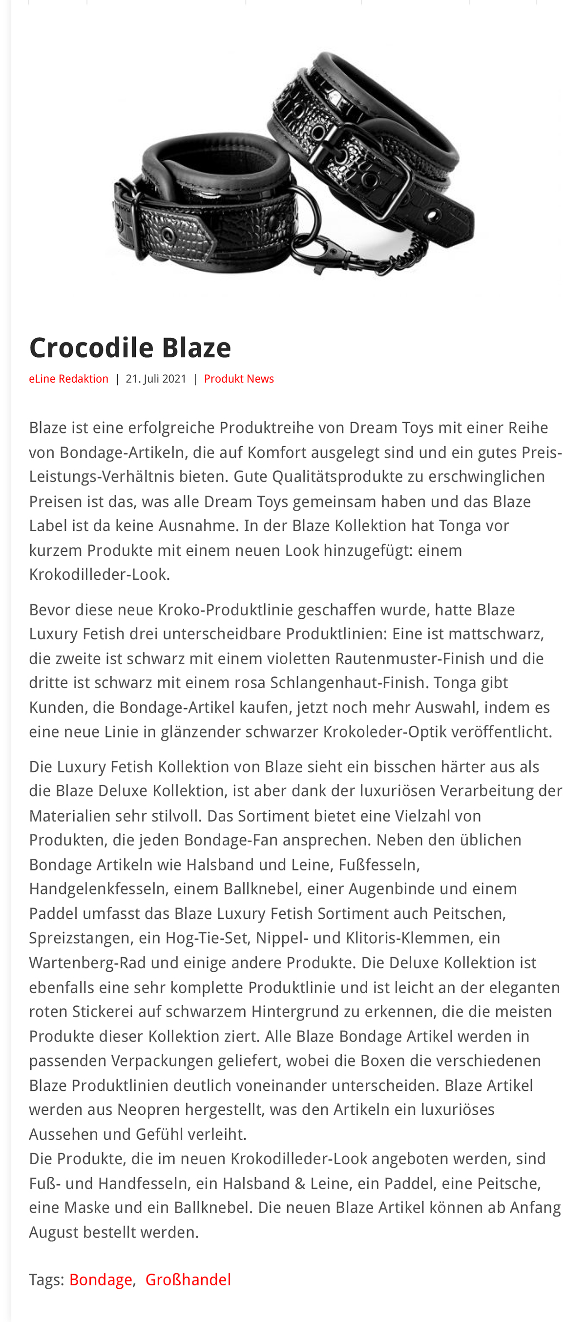 2021-07 eLine Online - Crocodile Blaze